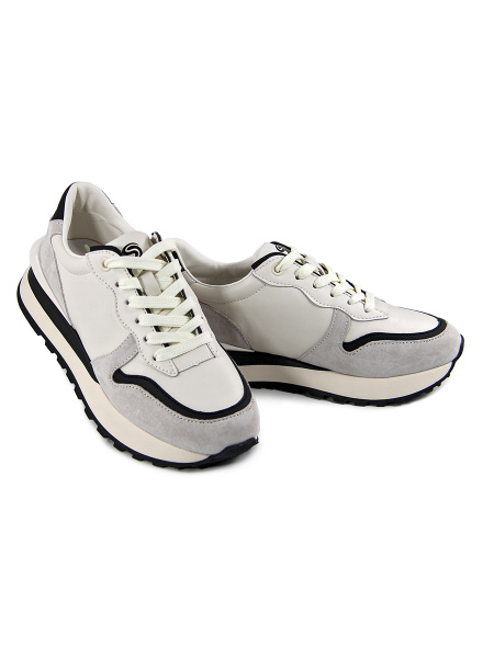 Кроссовки женские <K-YD18350-2-3 беж+че/з+к+>