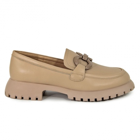 Лоферы женские <K-S-H59-2-70= беж/к>