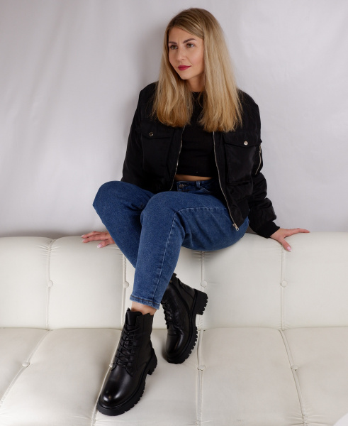 Ботинки женские зимние <5779M-9-H ч/к>