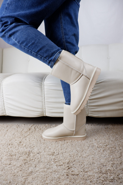 Угги женские зимние <SN014-025 беж/к>