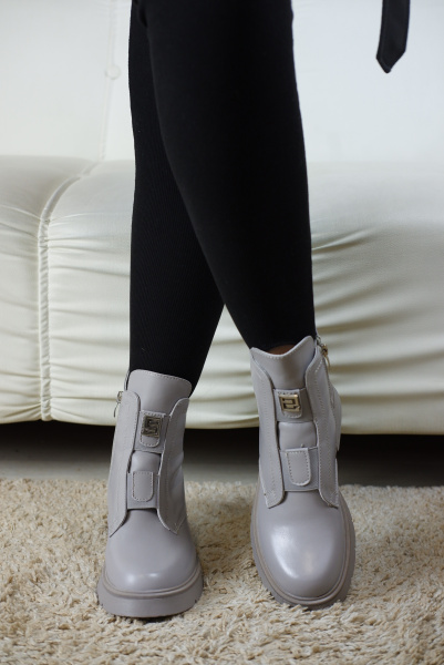 Ботинки женские демис <32W17-23-105B серы/к>