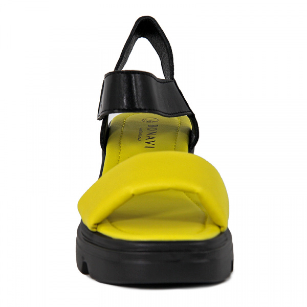 Сандалии женские <31F19-3-021= жел+чер/к>