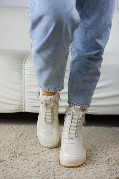 Дутыши женские зимние <711-233 беж/к+т>