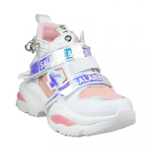 Кроссовки женские <A001 бел+роз/эко к+тек>