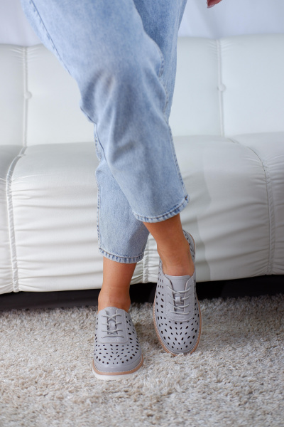 Полуботинки женские лето <K-S-A14155-414= серы/к>