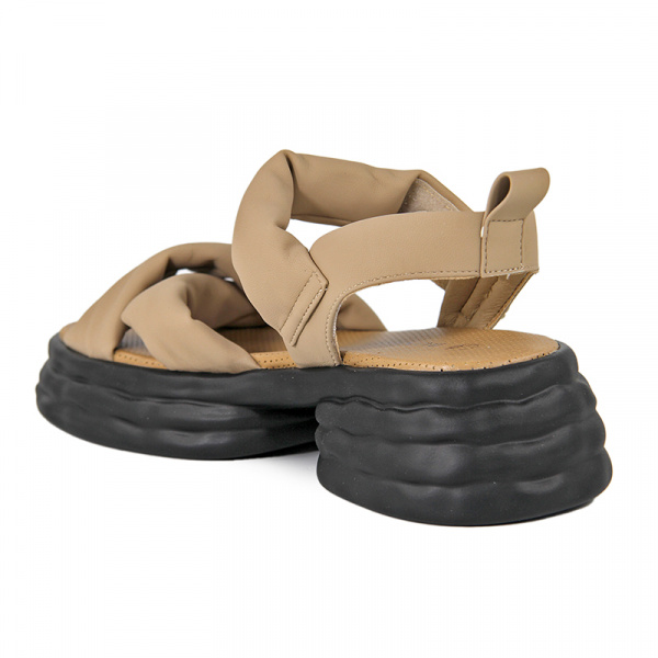 Сандалии женские <31W26-21-043= темно-беж/к>