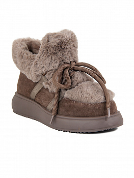 Угги женские зимние <501-243 темно-кор/з>