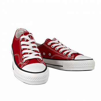 Кеды женские лето <6095= красный/тек>