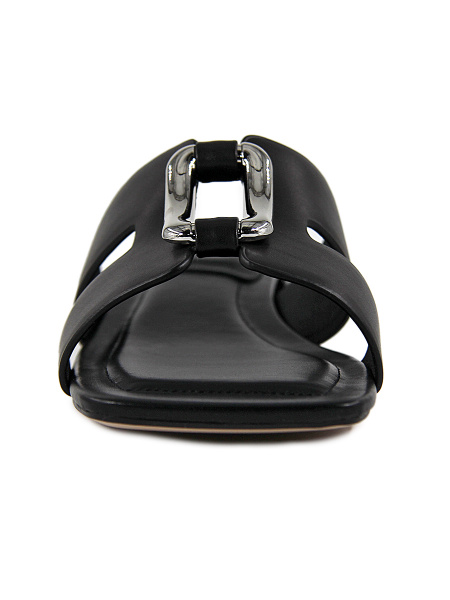 Сабо женские <L1575-10-H черный/кожа>