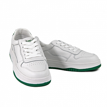 Кеды женские лето <HLN22573= бел+зел/к+э>