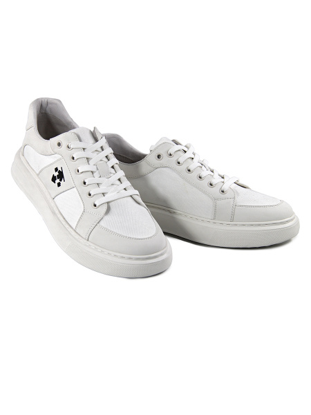 Кеды мужские лето <L2670-1 бел/тек+эко к>