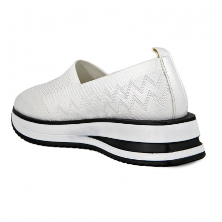 Слипоны женские лето <BF8-22738-2= бел/тек>