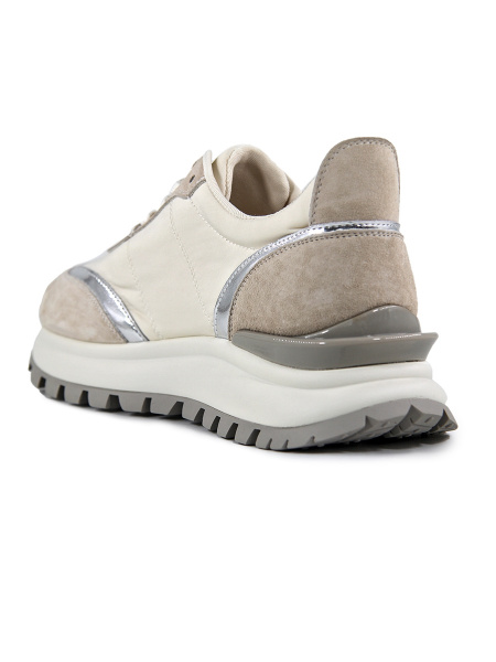 Кроссовки женские <AS24-019-1беж+сере/з+к+т>