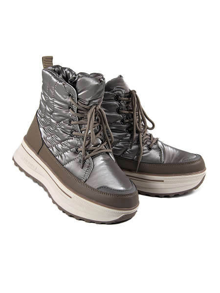 Дутыши женские зимние <501-ZM4938 серы/тек+эко>