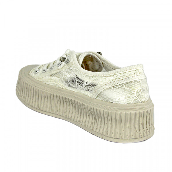 Кеды женские лето <688-9-M= беж+бел/к+т>