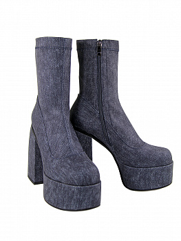Ботильоны женские демис <Q487 син/эко к>