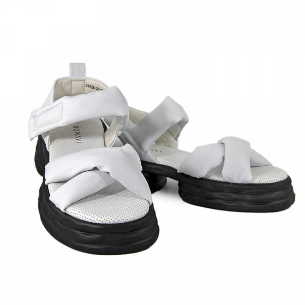 Сандалии женские <31W26-21-041= бел/к>