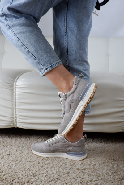 Кроссовки женские <OBJ-B1-771= серый/з+тек>