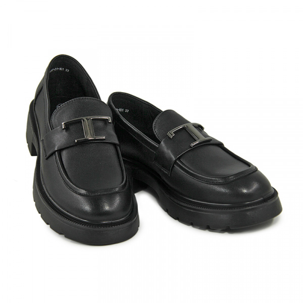 Лоферы женские <22R3-21-101= чер/к>