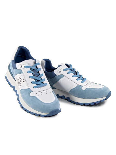 Кроссовки женские <DFC214-2 гол+бел/з+к>