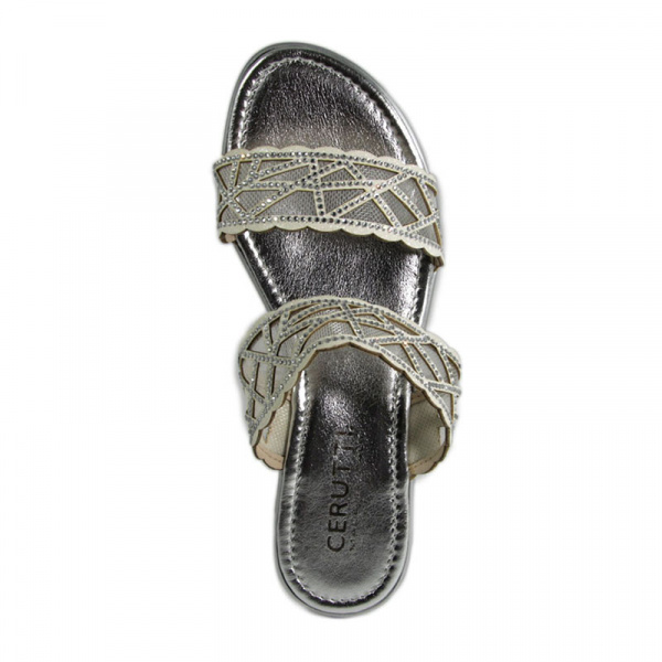 Сабо женские <20239 бел/к+тек+стразы>