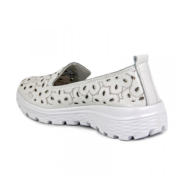 Слипоны женские <12F17-2-011= бел/к>